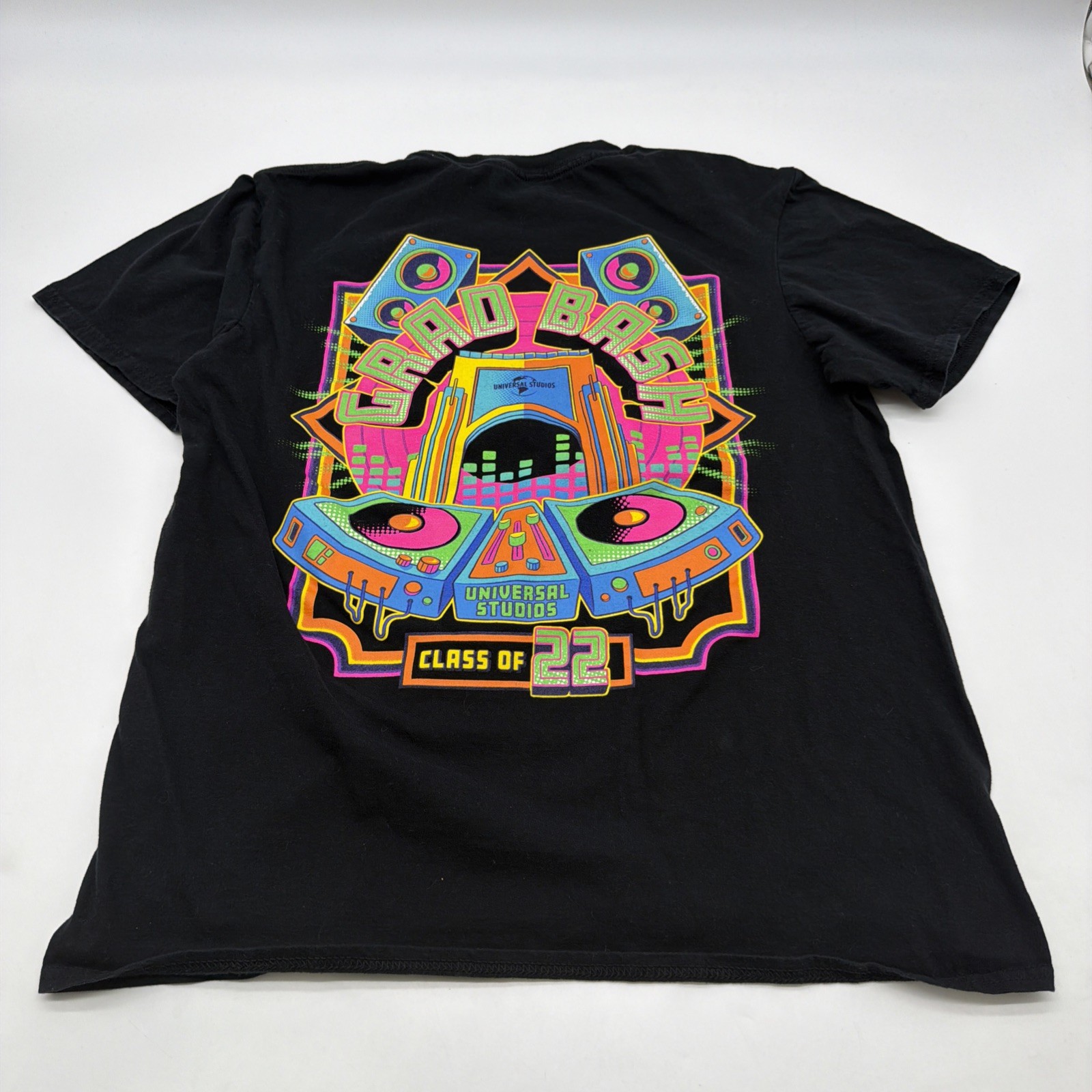 Universal Studios T-shirt Men M Black Graphic Print Logo 100% Cotton.#44861 gallery