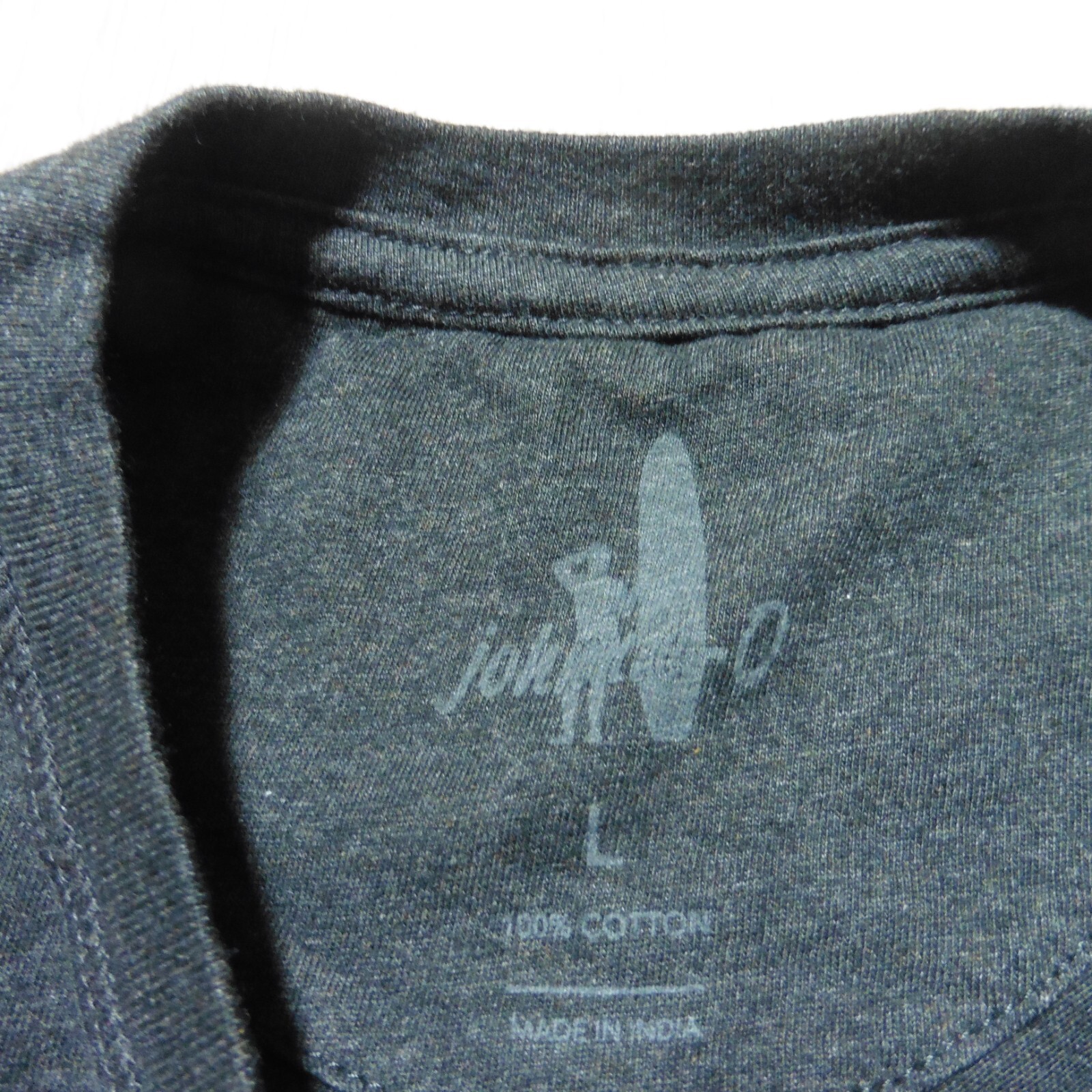 JOHNNIE O SAN JOSE SHARKS Mens L LARGE T SHIRT CHARCOAL GREY NHL HOCKEY H SPENCE gallery