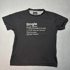 Denim & Flowers SINGLE Adjective Graphic Printed Black Men’s T-Shirt Size L #103