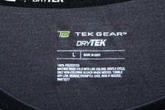 Tek Gear Men Athletic Shirt Size Large Charcoal Gray DryTek Performance Gym