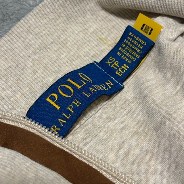 Polo Ralph Lauren Long Sleeve Pullover LSHZM16, Beige Brown Zipper XS gallery