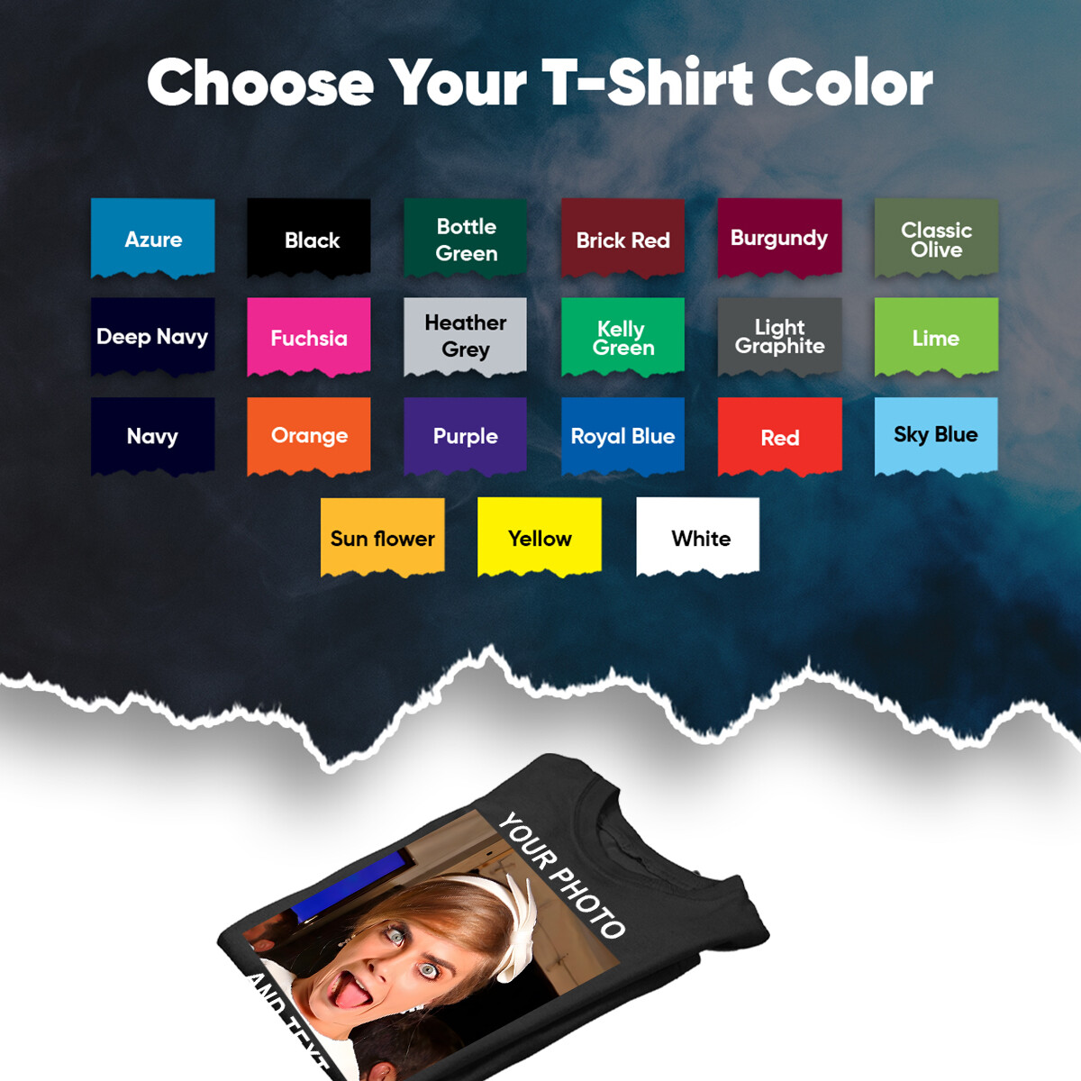 Customisable Photo & Text Mens T-Shirt Ideal For Celebrations Birthdays #TA-195 gallery