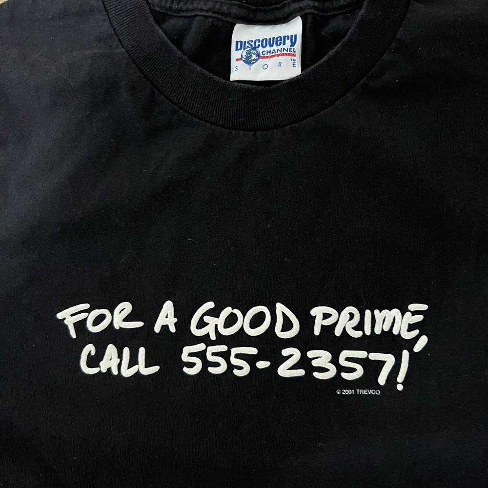 Vtg Prime Numbers Discovery Store Shirt Y2K 2001 Sz XL ? 22×30 Mathematics Math