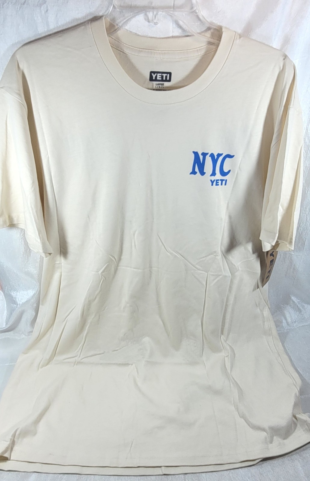 Yeti Short Sleeve T-Shirt NYC New York City Pizza Seagul - Ecru - Choose Size gallery