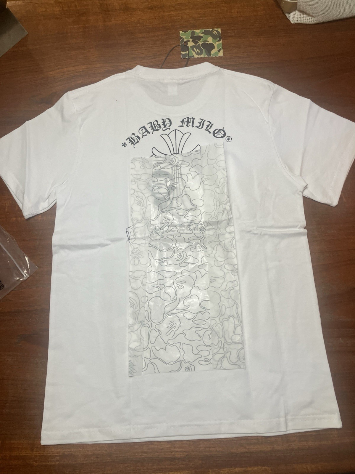 A Bathing Ape BAPE White Ape Head Graphic Logo Crew Neck T-Shirt Men's M gallery