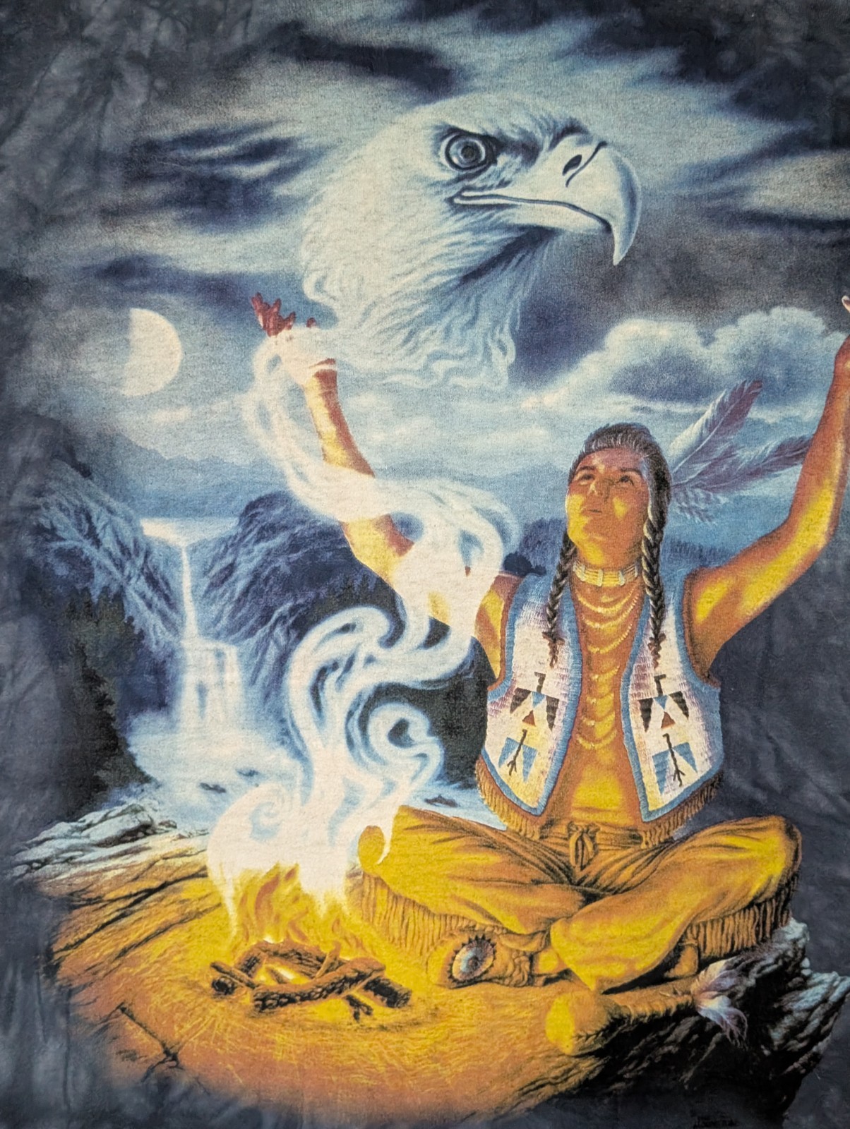 The Mountain Mens T-shirt Blue Vintage "Spirit Of The Eagle" 2XL #5905 gallery