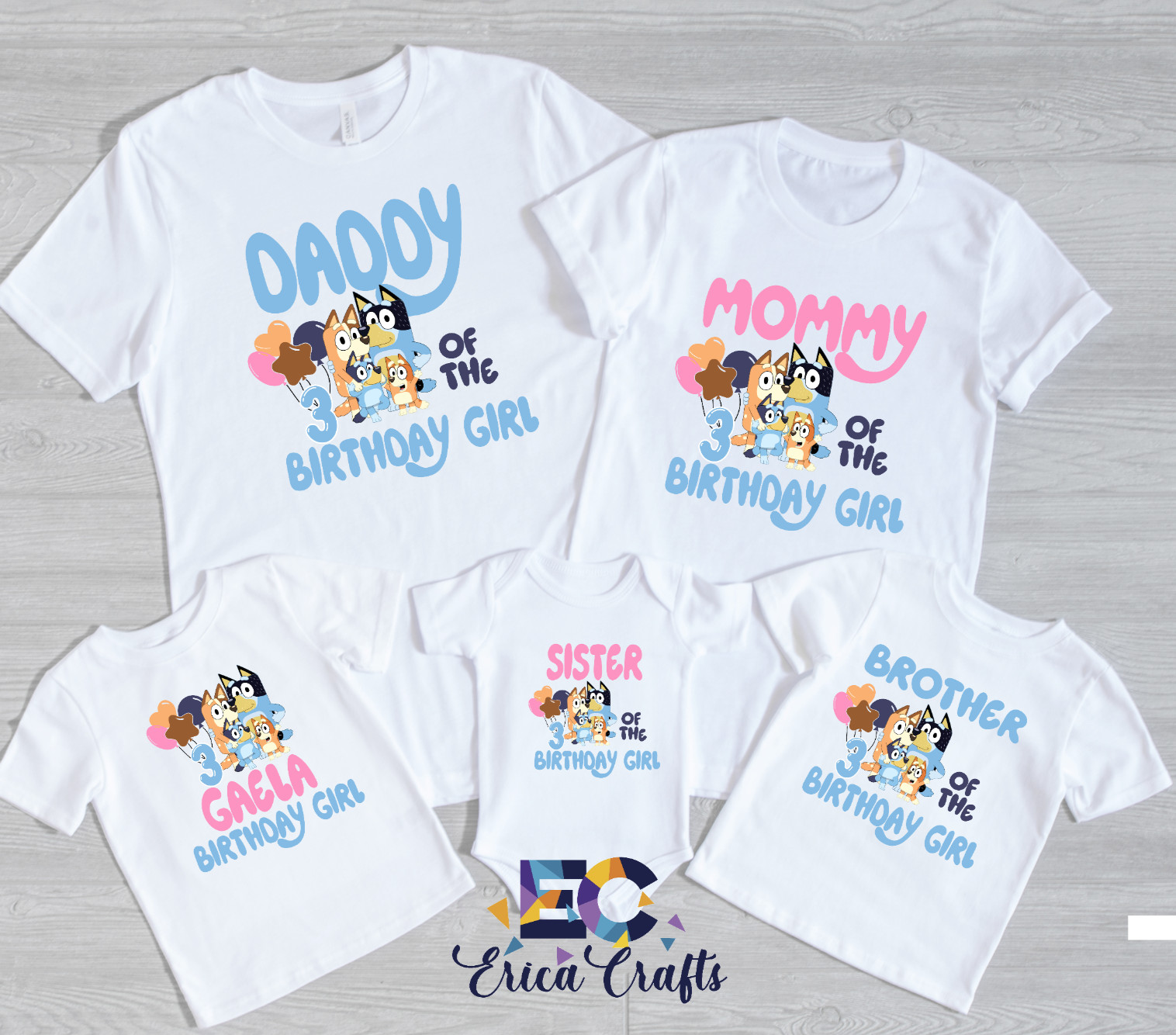 Bluey Birthday Shirt, Custom boy Bluey Shirt, Birthday Shirt for Boy and Girl gallery