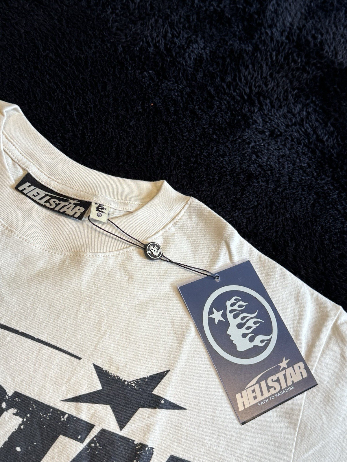 Hellstar Studios Classic Logo Vintage Beige T-Shirt Size S,M,L,XL NEW gallery