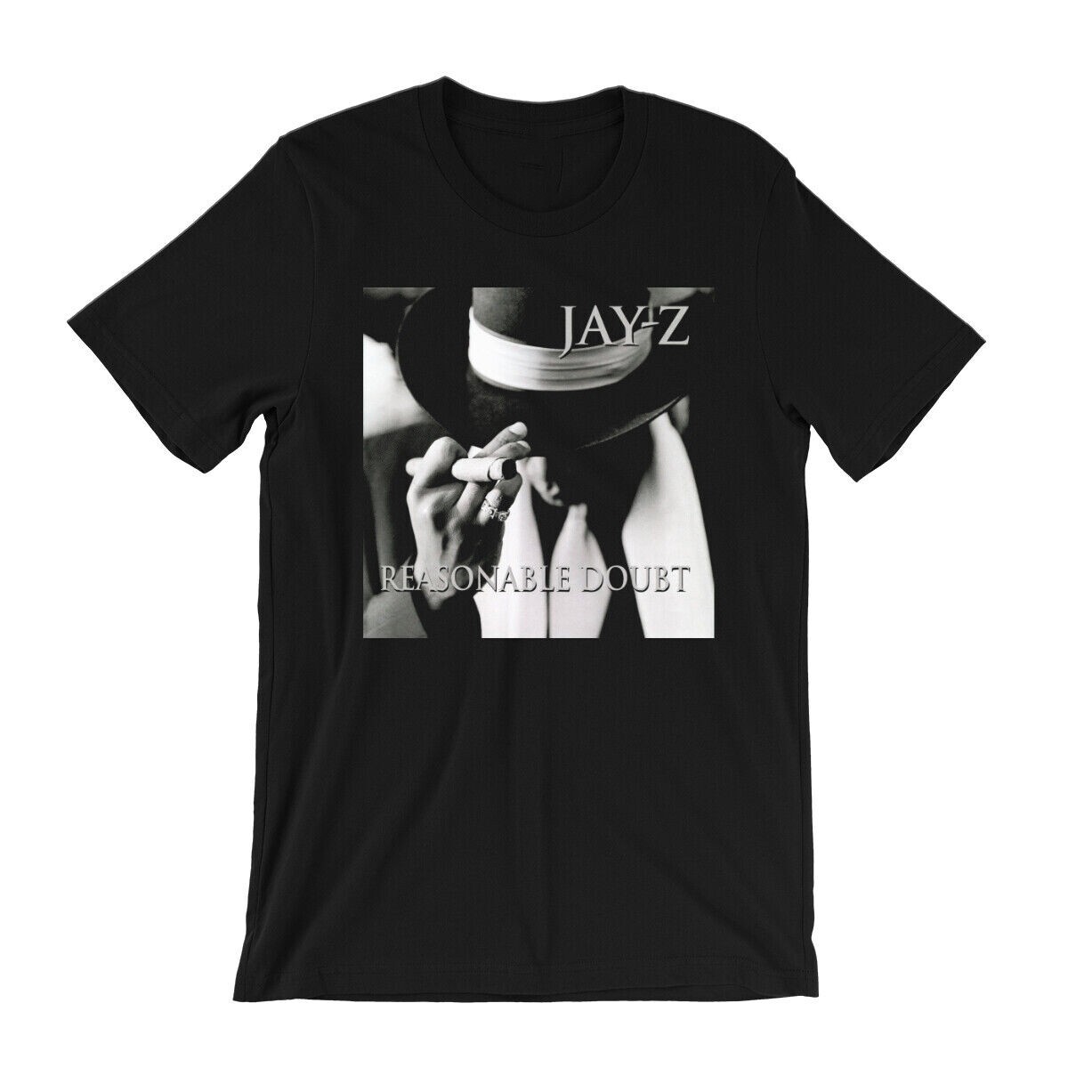 Vtg Jay-Z Reasonable Doubt Album Heavy Cotton Black Full Size Shirt BT198
