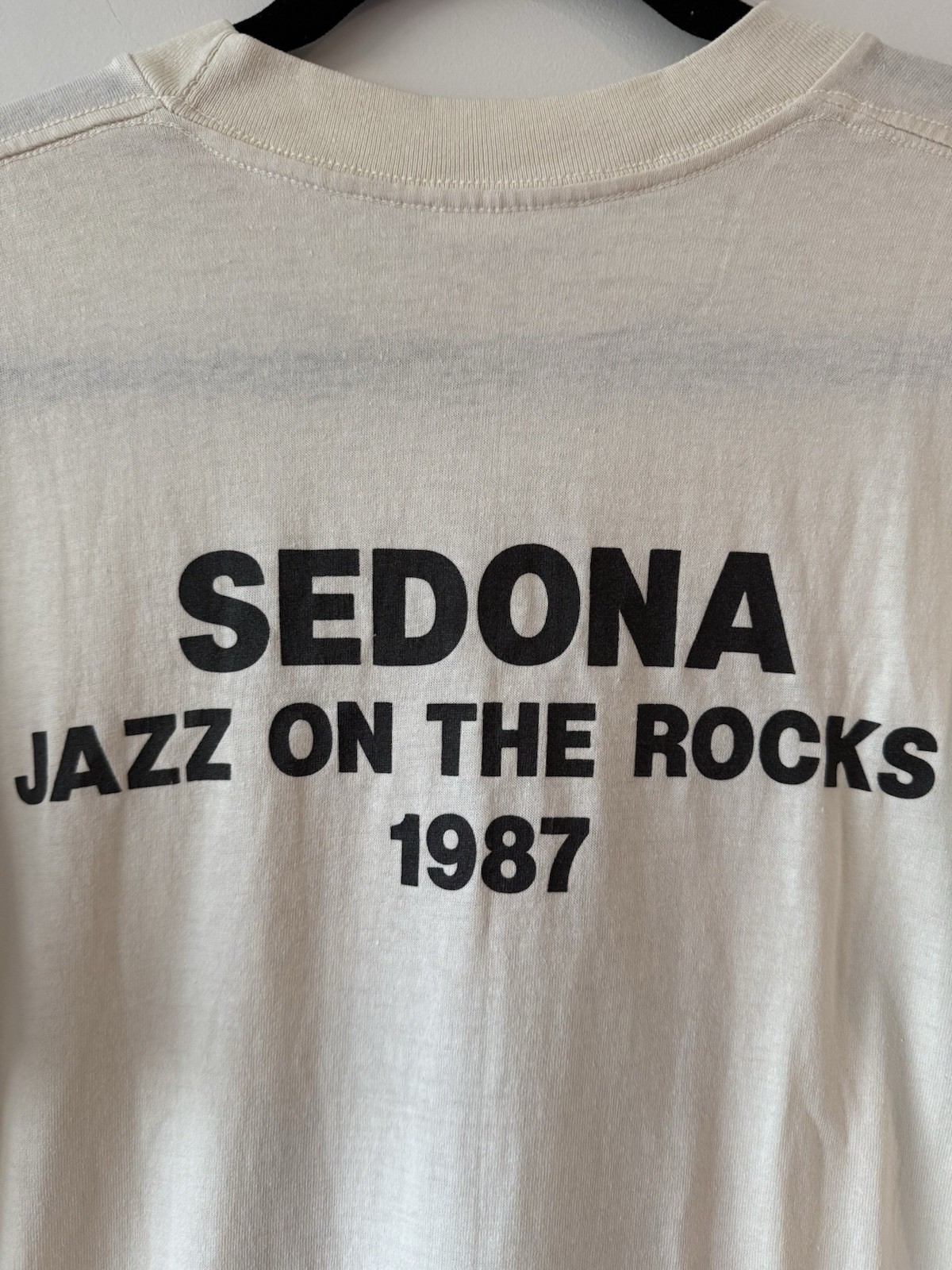 VINTAGE 1987 Sedona Jazz On The Rocks Double Sided Retro Arizona T-Shirt - Large gallery
