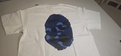 A Bathing Ape BAPE Men’s White Blue Camo Ape Head Logo Crew Neck T-Shirt L
