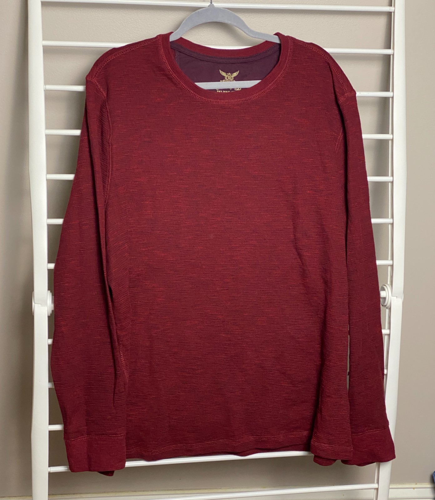 Vintage NWT Faded Glory Mens Thermal Shirt Crew Neck 2XL 50 - 52 Cotton Blend gallery