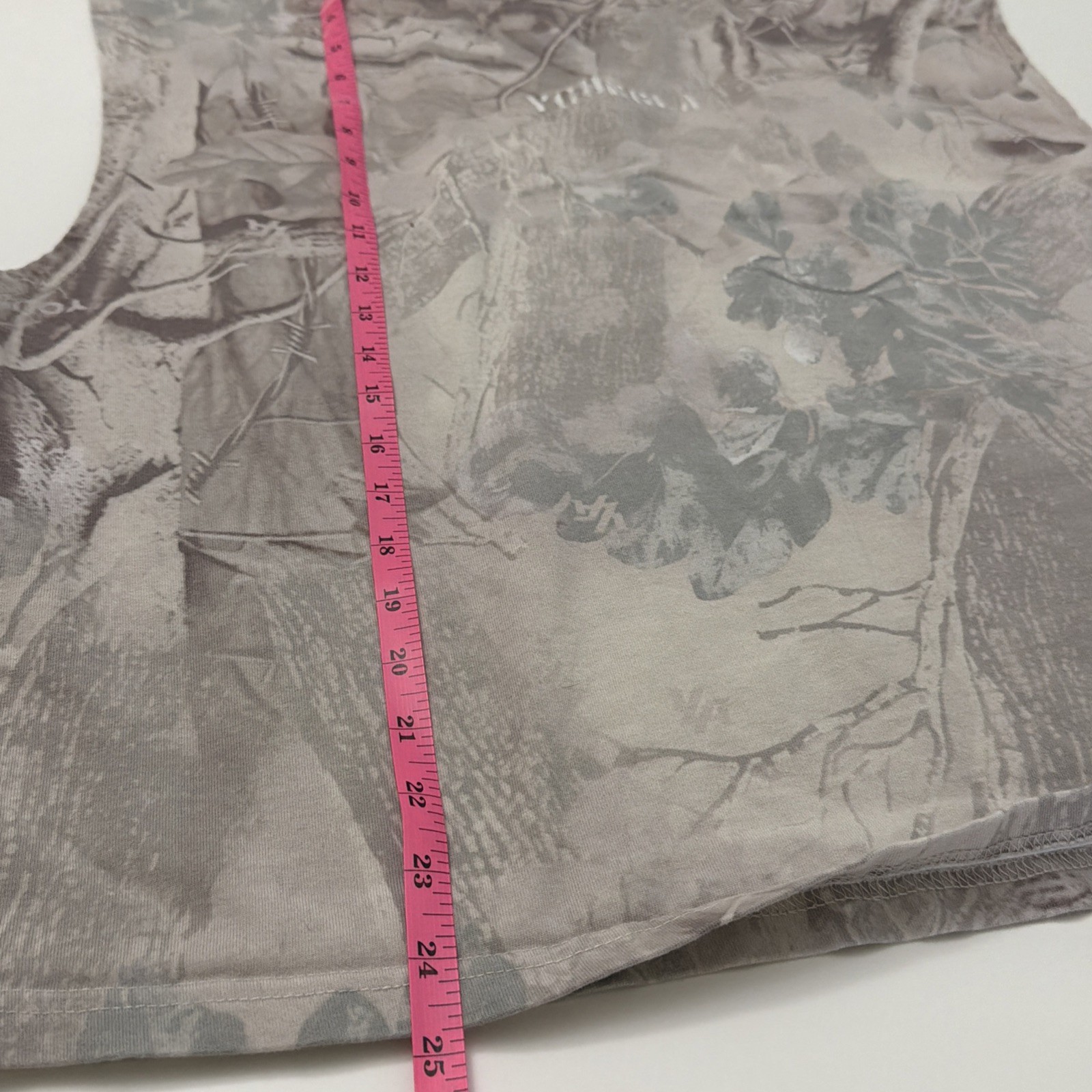 YOUNGLA Camo Tank Top Oversized Streetwear Top M Cropped gallery