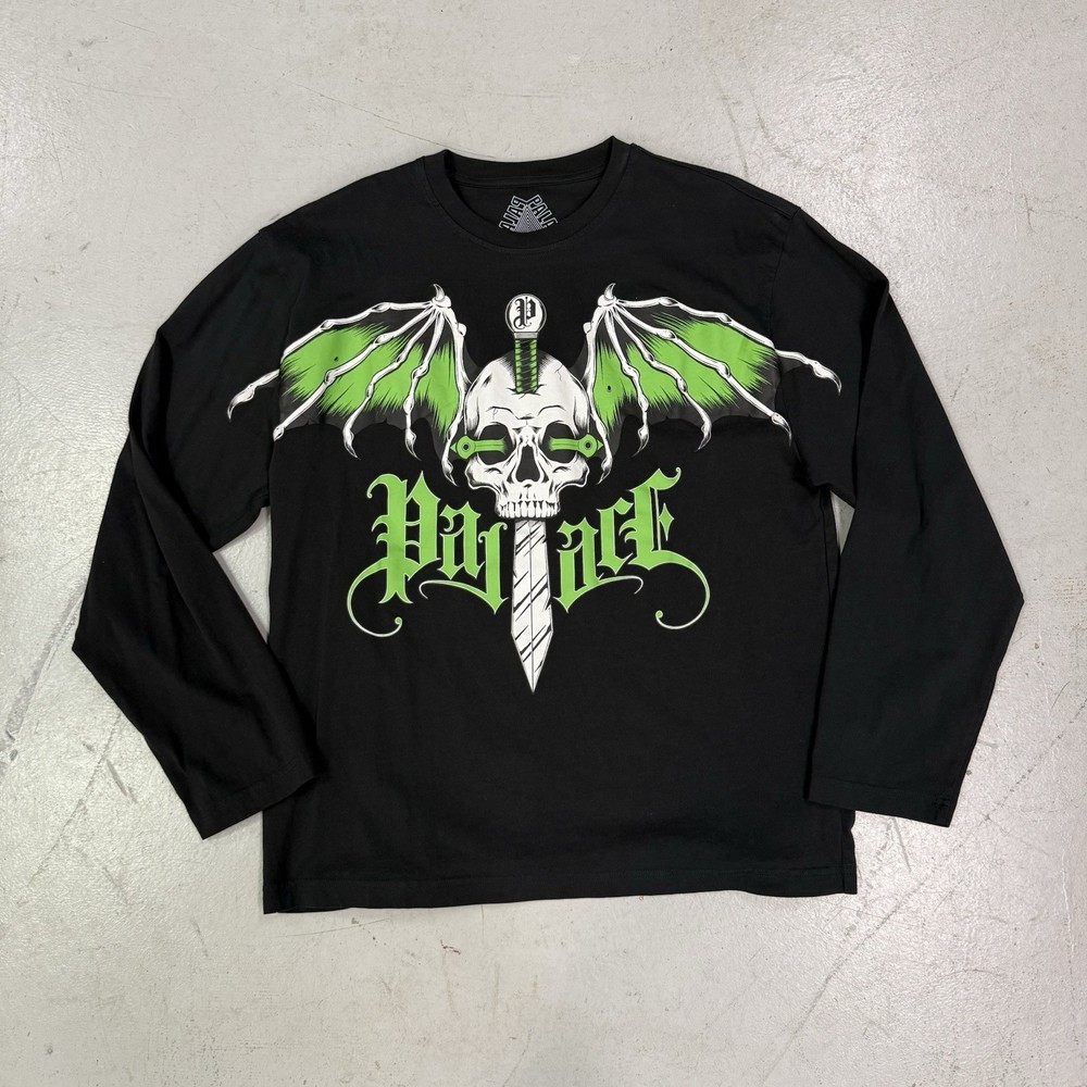 Palace Skateboards Wingspan Long Sleeve Shirt Black Green Men’s Size Large L