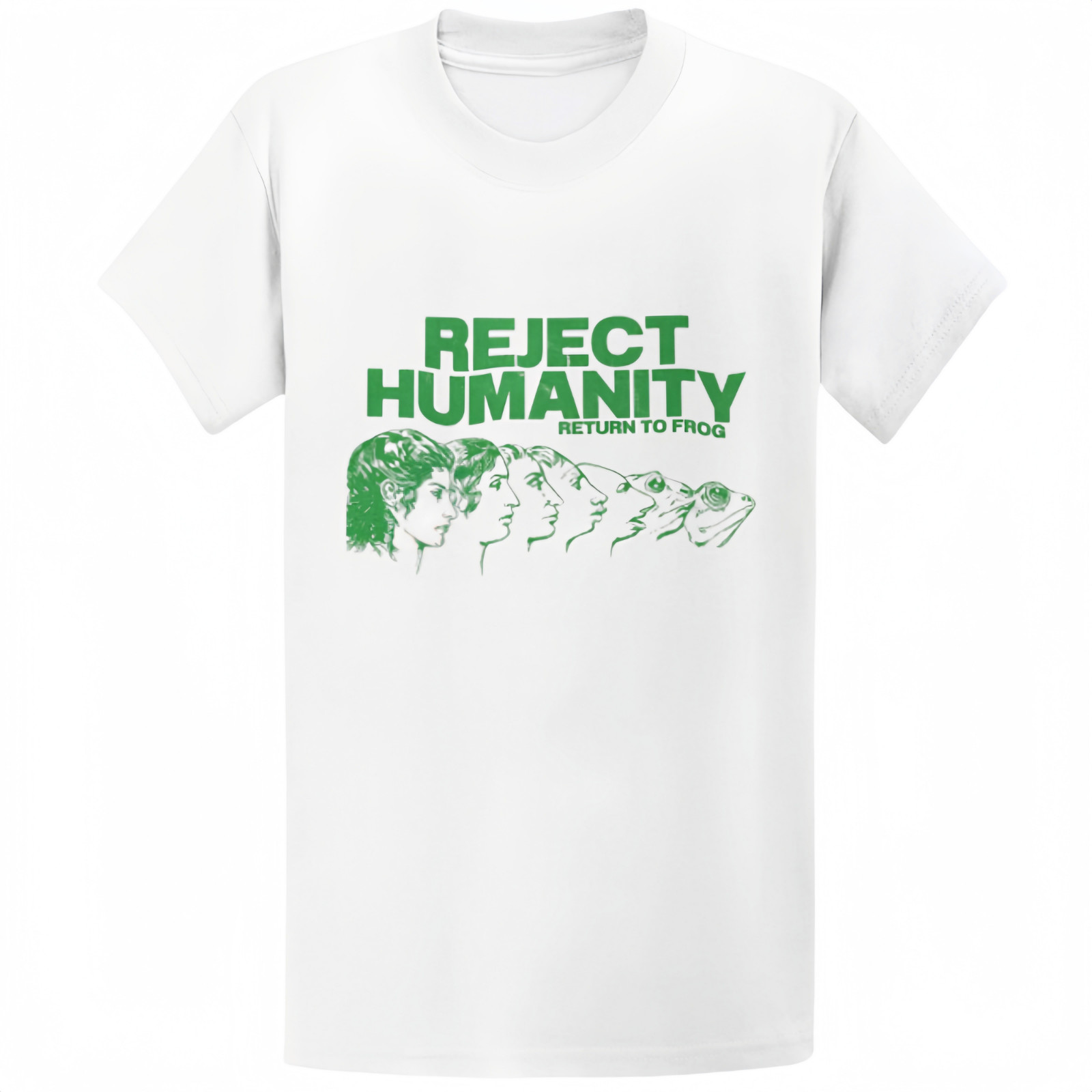Gildan 5000 Reject Humanity Become Frog T-Shirt - Funny Weirdcore Meme Gift Tee gallery