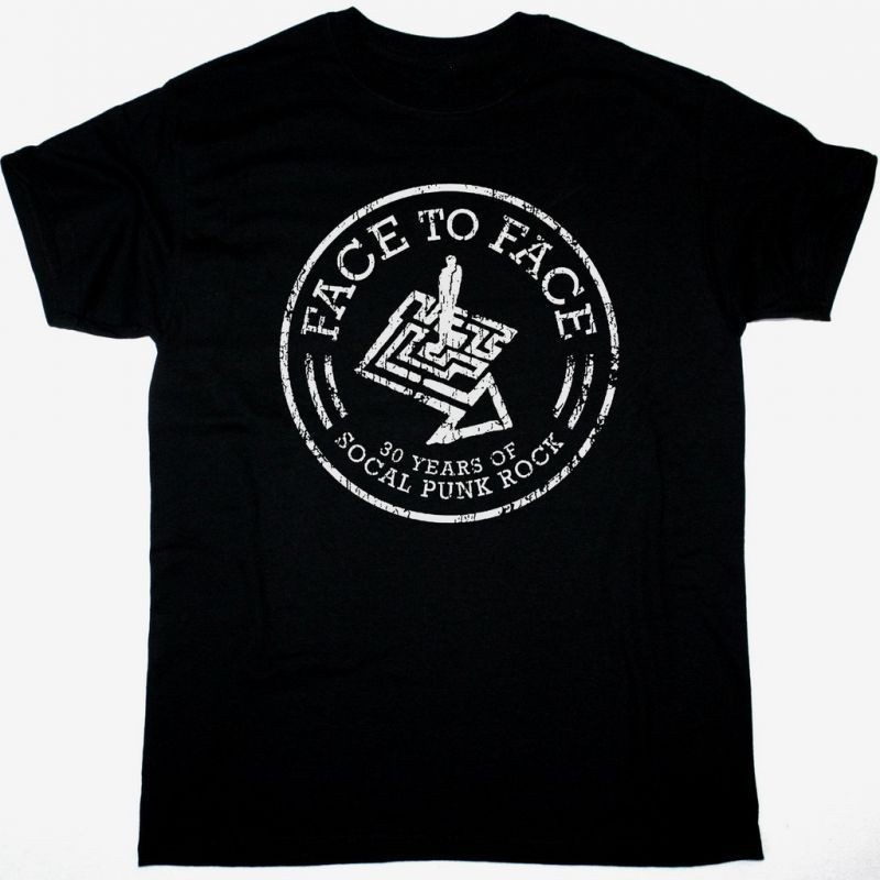 New FACE TO FACE 30 YEAR ANNIVERSARY Cotton Black All Size T Shirt BT428