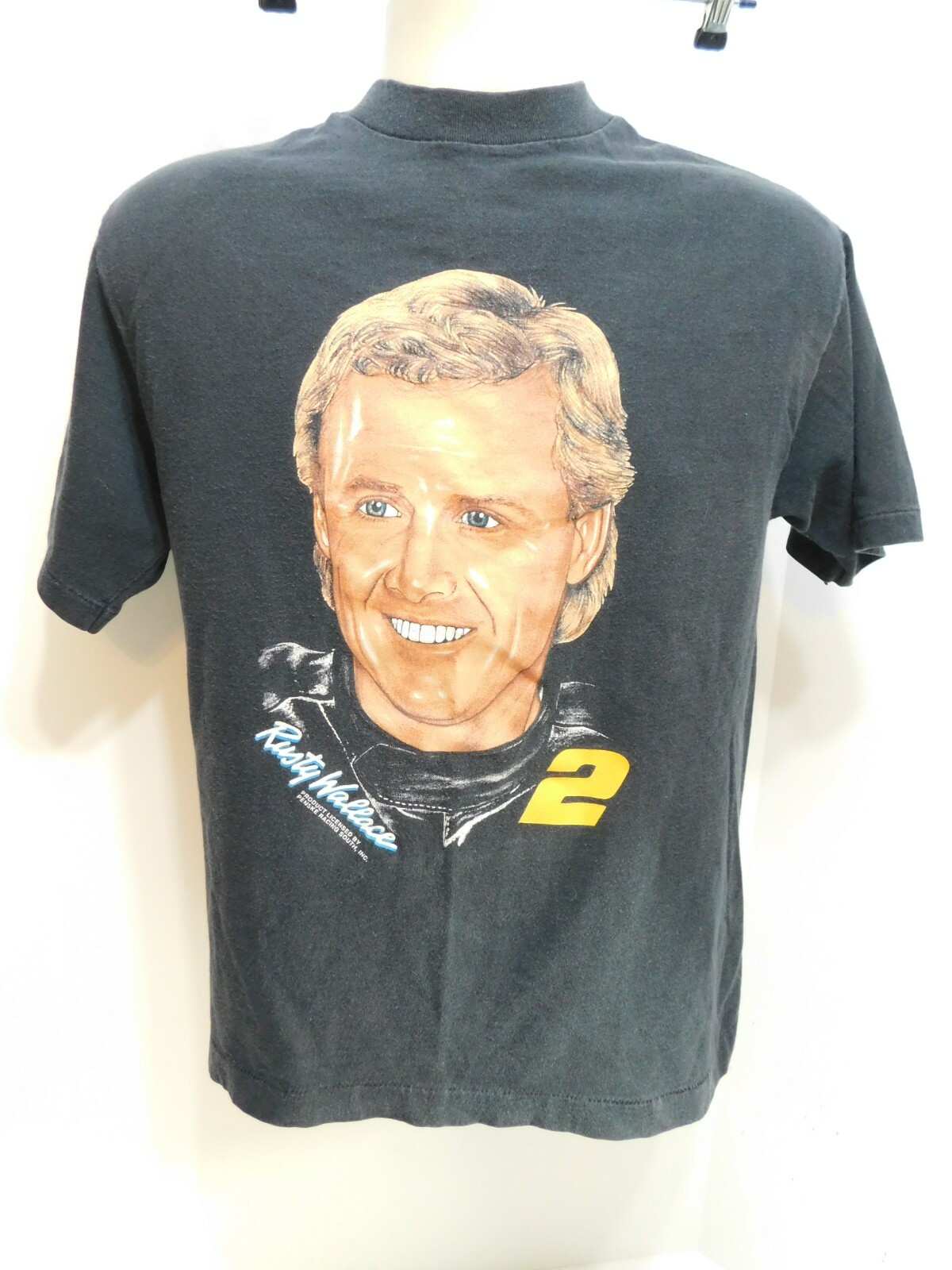 Vintage Rusty Wallace #2 Miller T Shirt size Softee TeeJays gallery