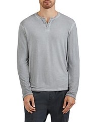Atm Anthony Thomas Melillo Enzyme Wash Henley Grey SIze L 1816