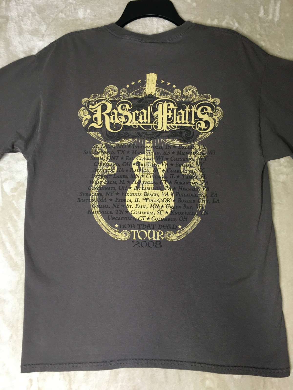 Rascal Flatts 2008 Tour Tee Country Music Concert T-Shirt Gray Large Adult gallery
