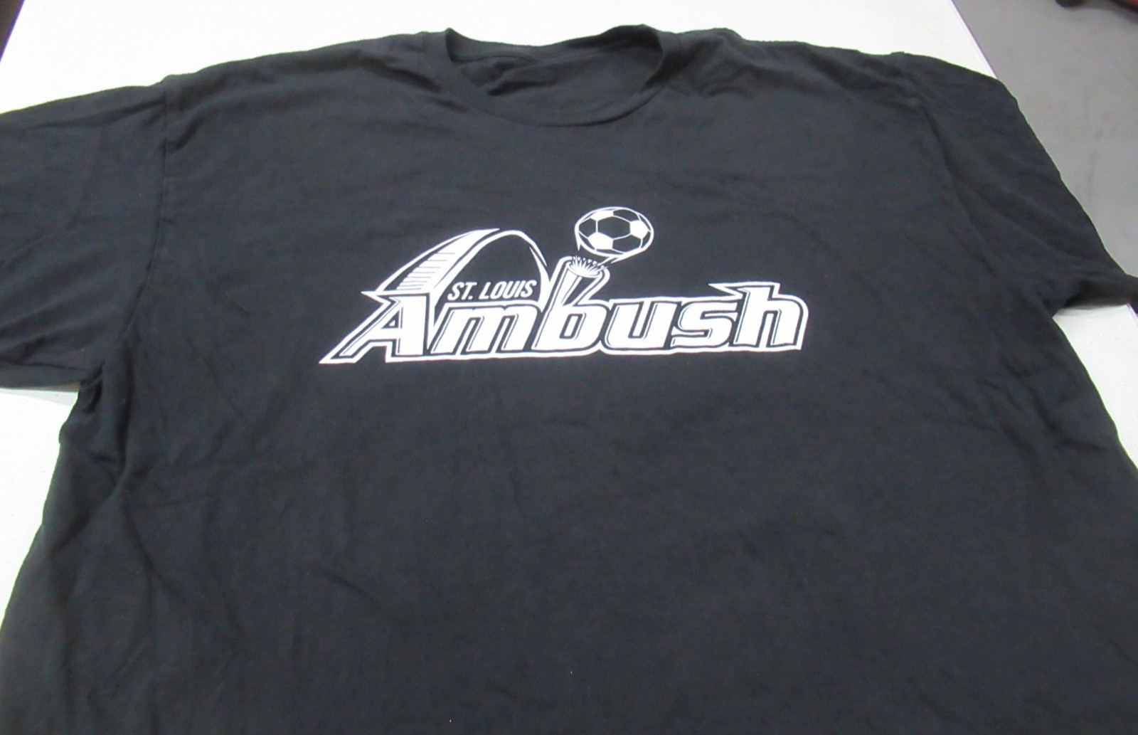 ST. LOUIS AMBUSH pro soccer Sponsor T-SHIRT black L/XL sga shirt gallery