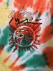 Sublime Sun Logo Band Bright Yellow Orange Tie Dye Tank Top Mens Size Medium NWT