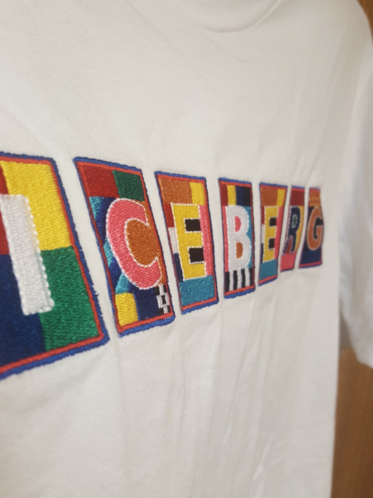 ICEBERG X PETER BLAKE Adult XL Short Sleeve Big Spellout T Shirt VINTAGE RARE gallery