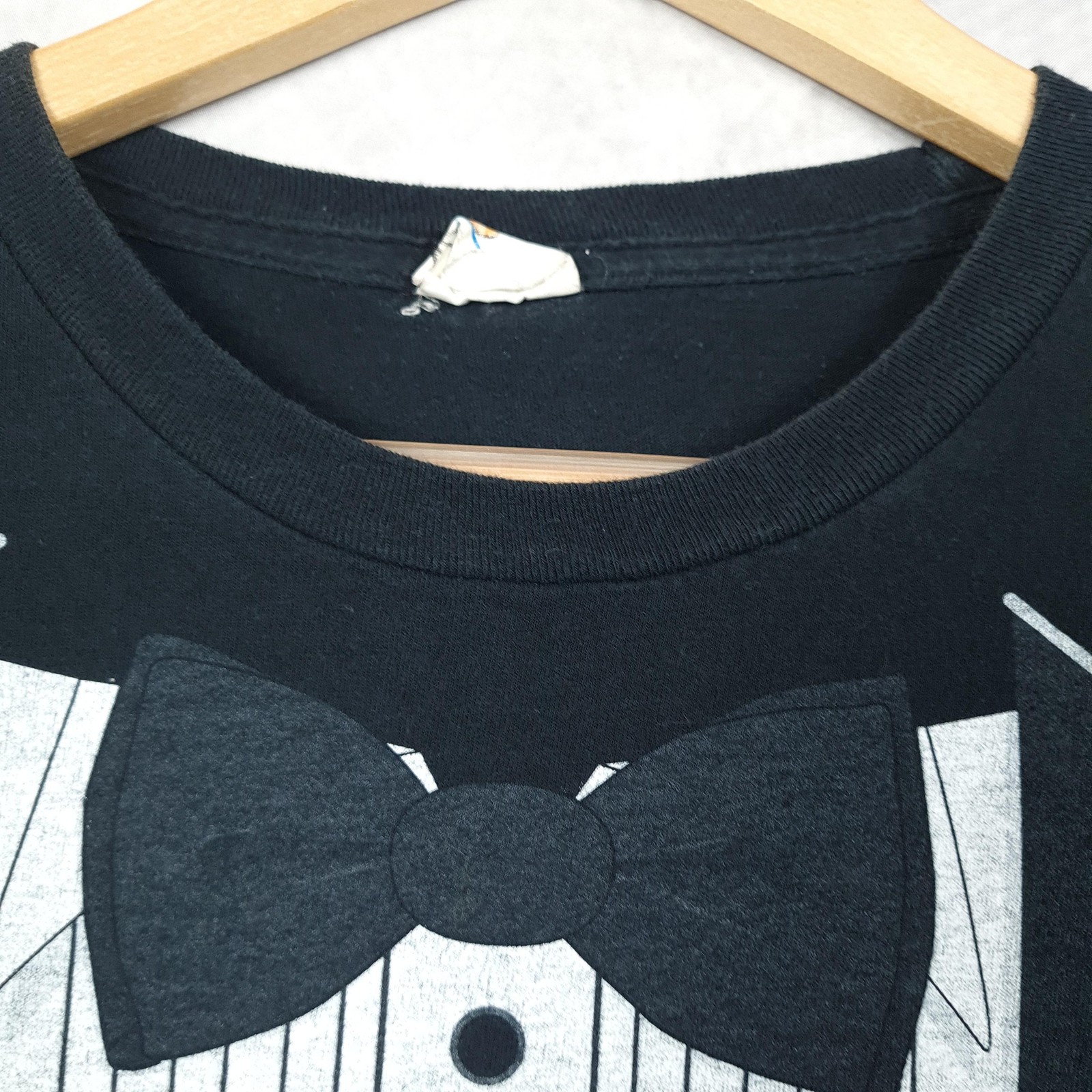 Vintage Tuxedo T Shirt Mens 2XL Black Bow Tie Formal Graphic Tee Novelty gallery