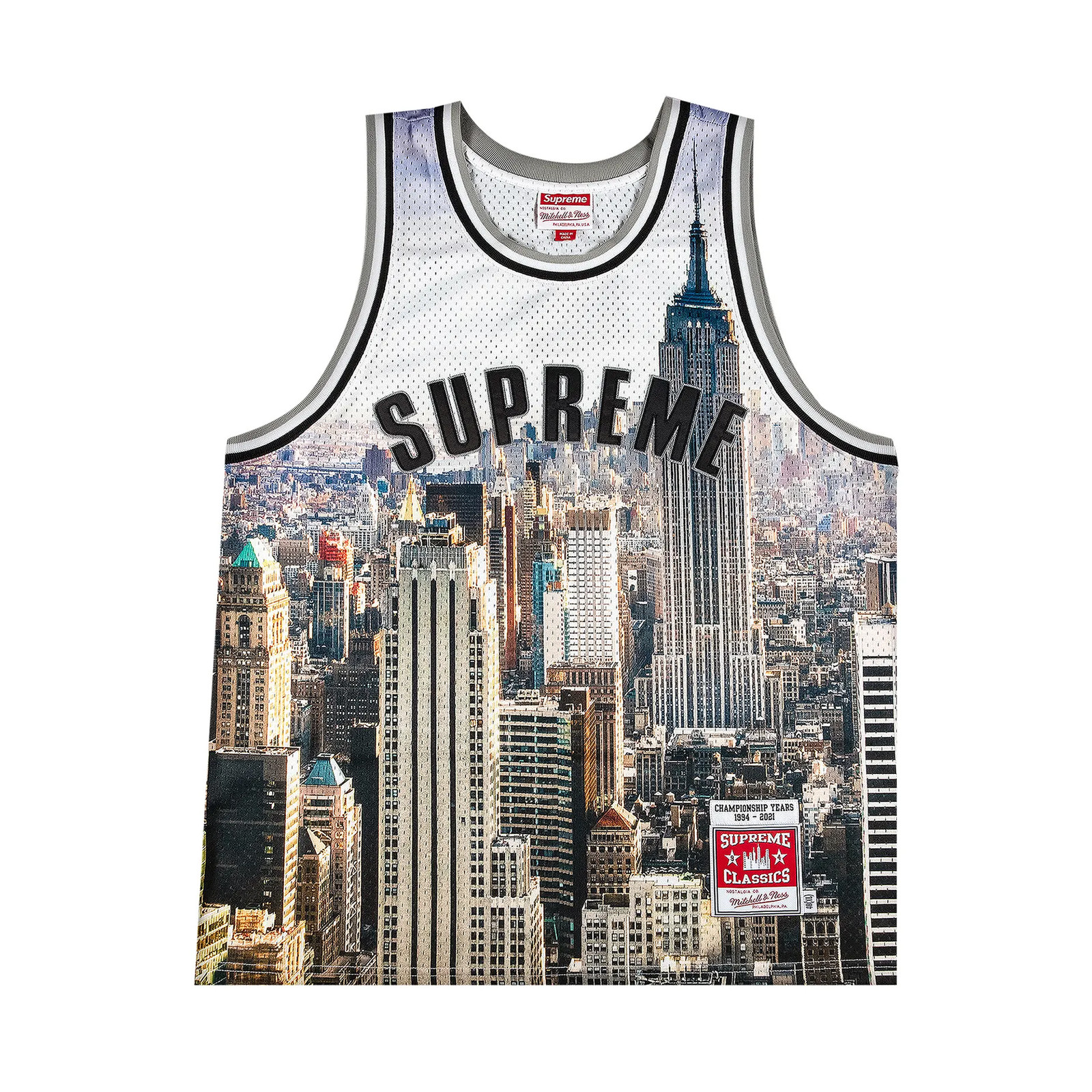 Supreme Mitchell & Ness Basketball Jersey Skyline gallery