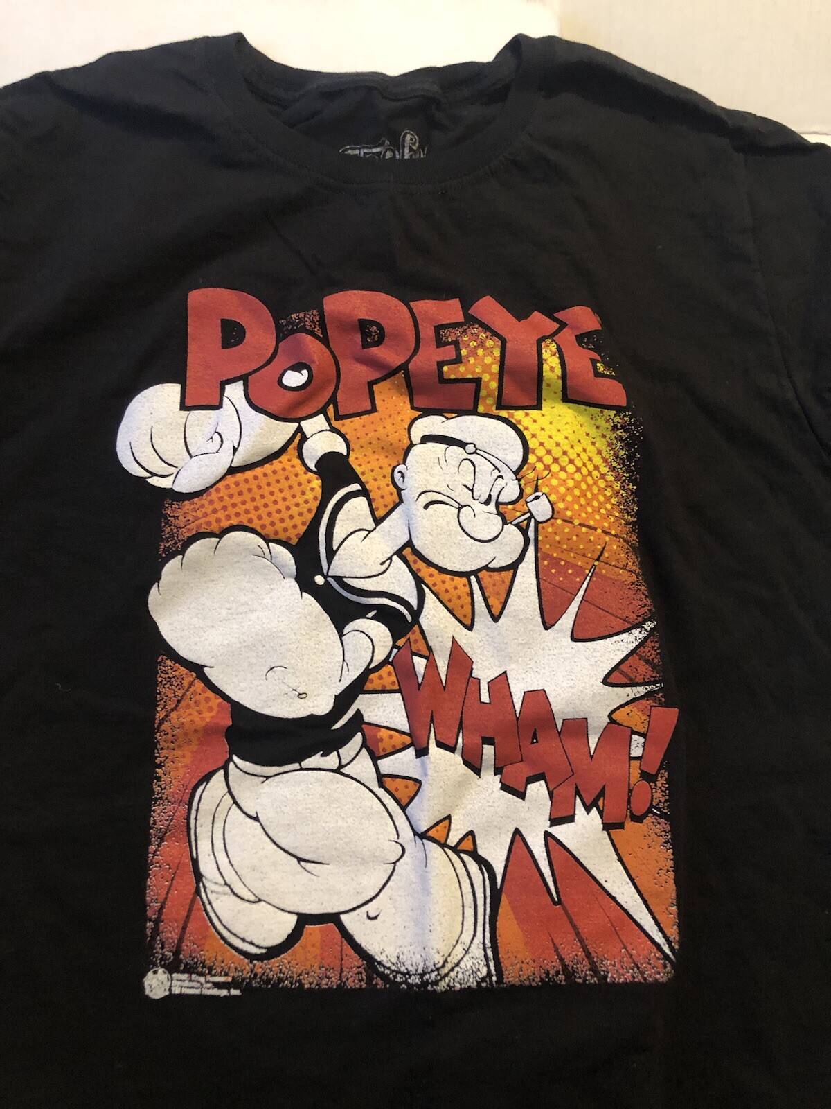 Popeye Men’s Size L Black Graphic T-Shirt Tee G2D20 gallery
