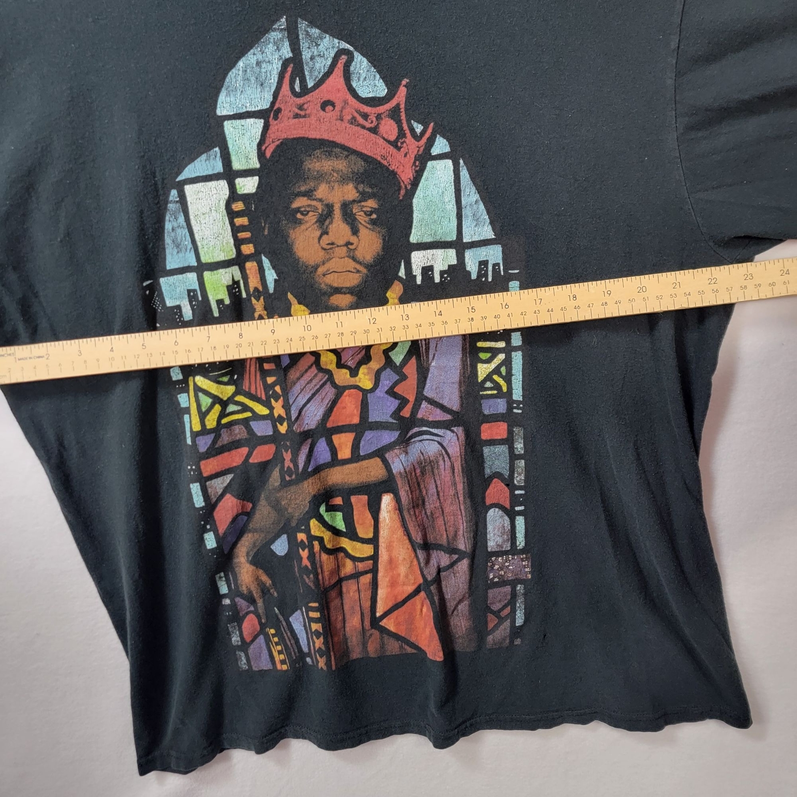Biggie Smalls Stained Glass Graphic Hip-Hop Rap Grunge T-Shirt L/XL VTG Style gallery