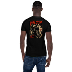 Volcom Breathe Right Since 91 Graphic T-Shirt Mens Retro Streetwear Black Tee