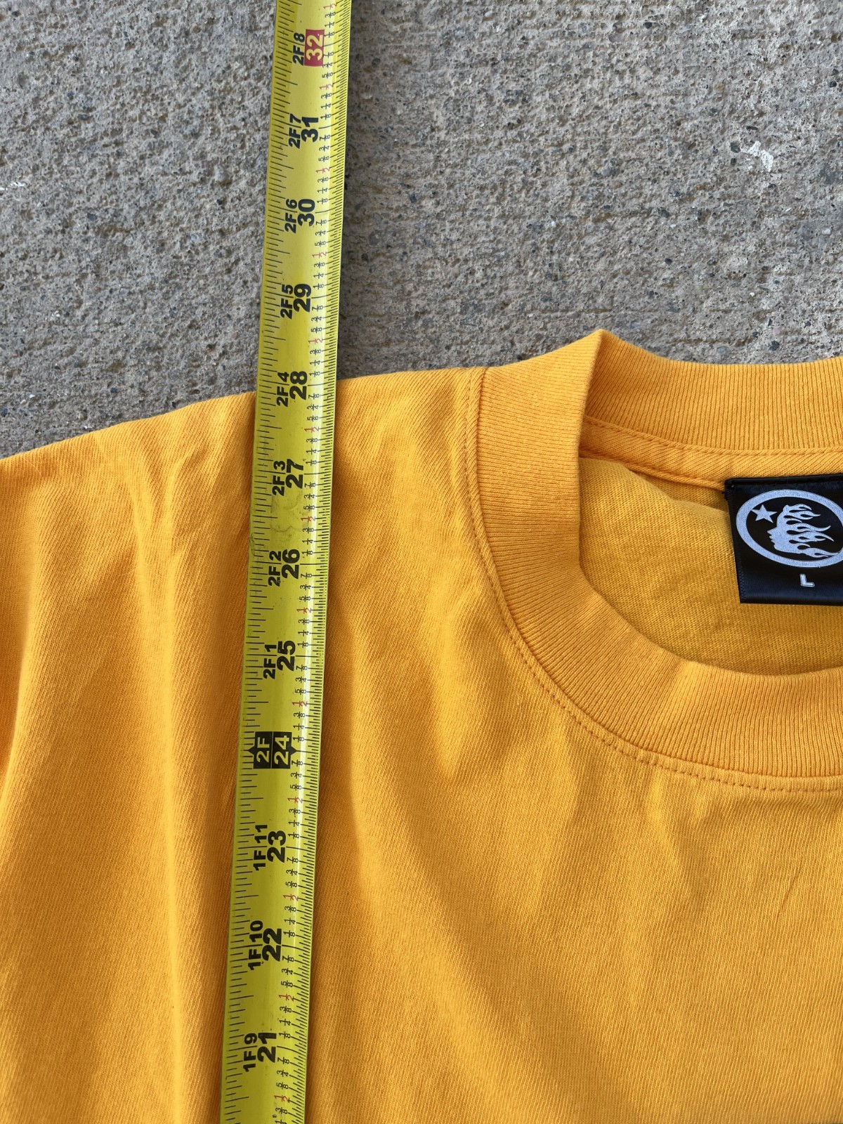 Hellstar Studios Path To Paradise Jesus Tee Golden Yellow Green Print Cross New gallery