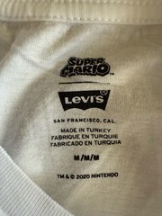 Levi’s x Super Mario Men’s White Graphic Print Crew Neck T-Shirt Size M 2020