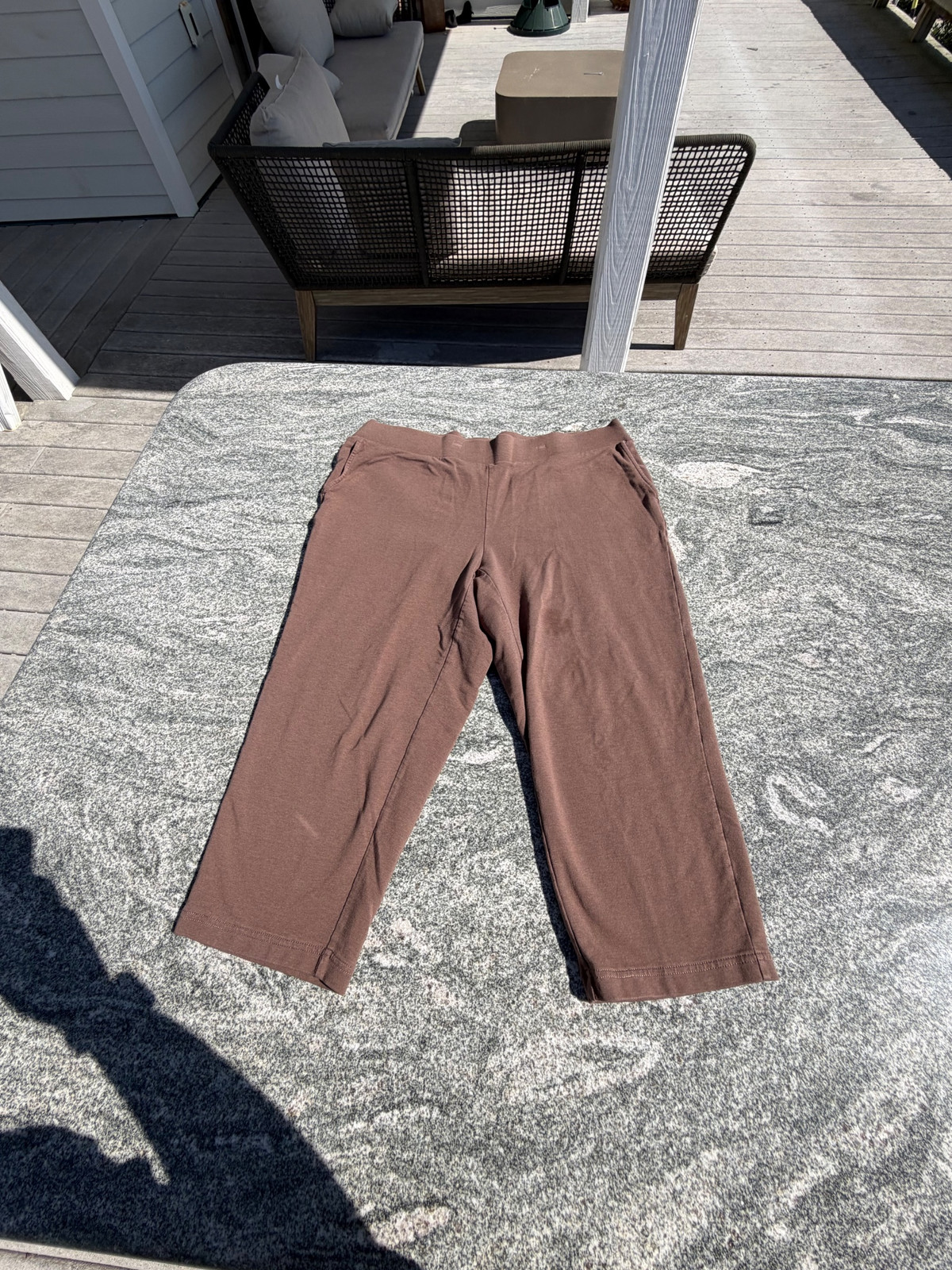 Vintage Casual Brown Cotton Trousers Unisex Ankle Length gallery