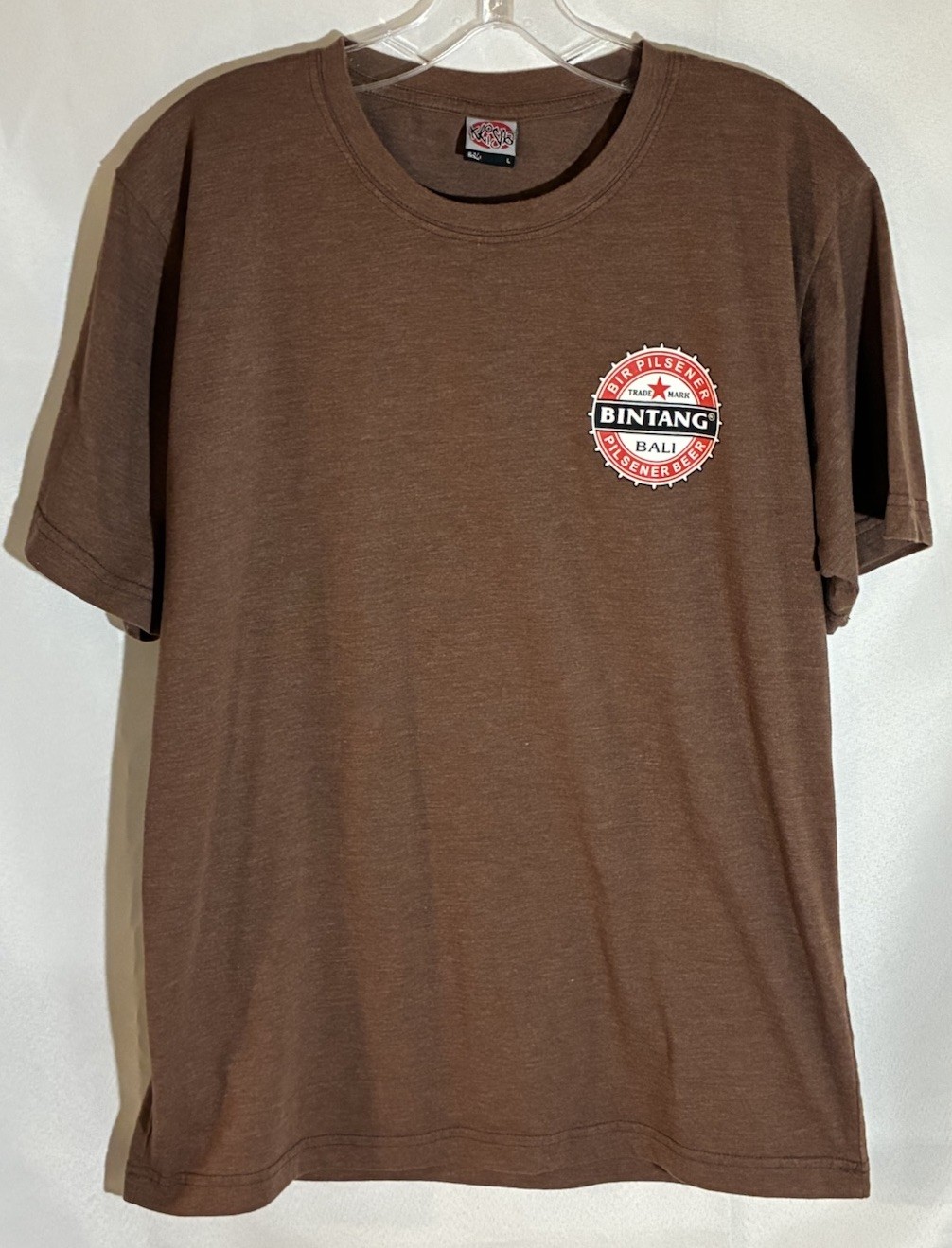 Bintang Bali Pilsner Beer Shirt Men’s L Brown Dad Bar Trip Hippie Travel