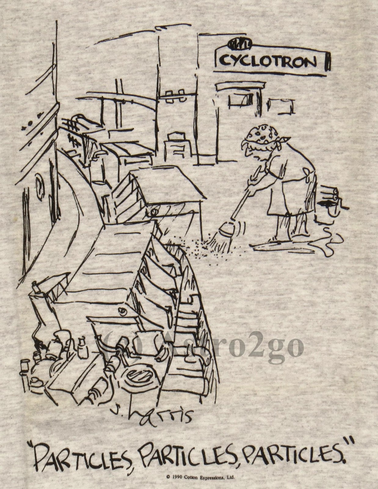 Sidney Harris-MAID-PARTICLES, PARTICLES, PARTICLES--Science Physics T shirt NEW! gallery