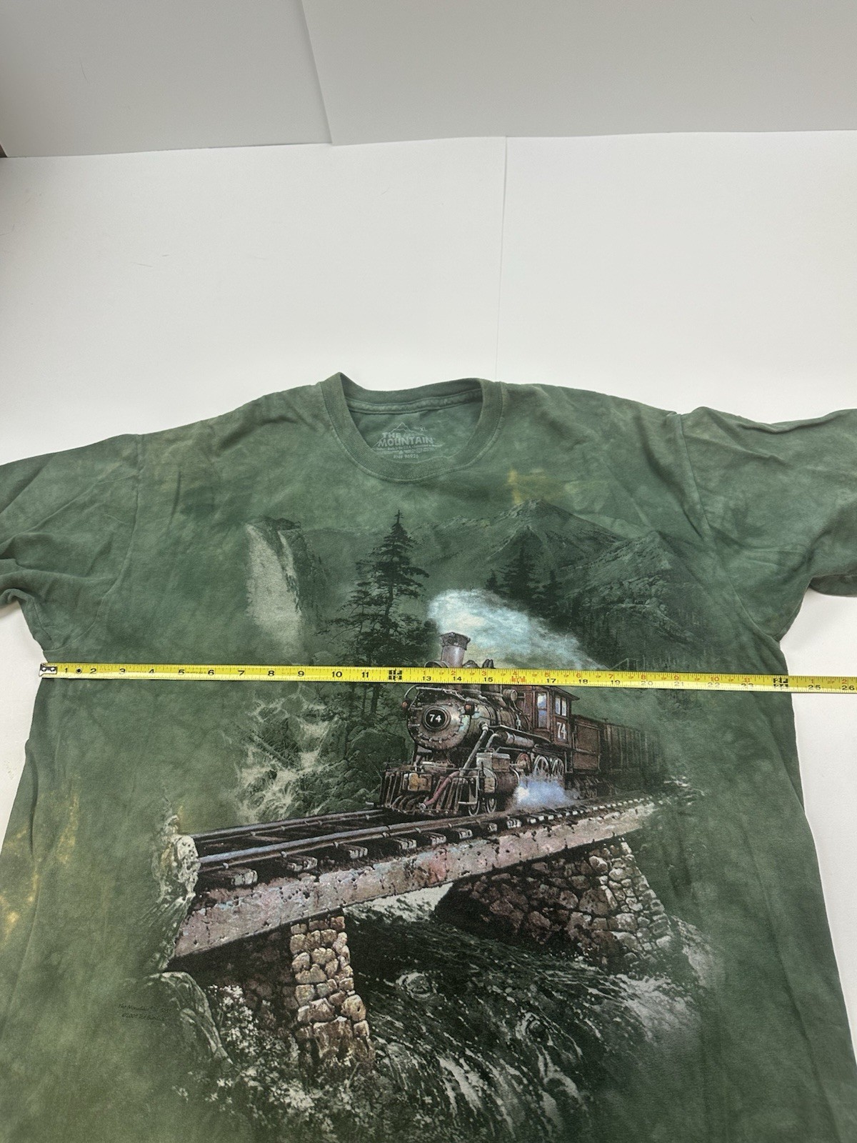 Vintage 2007 THE MOUNTAIN TIE-DYE STEAM TRAIN T-Shirt XL locomotive Y2K gallery