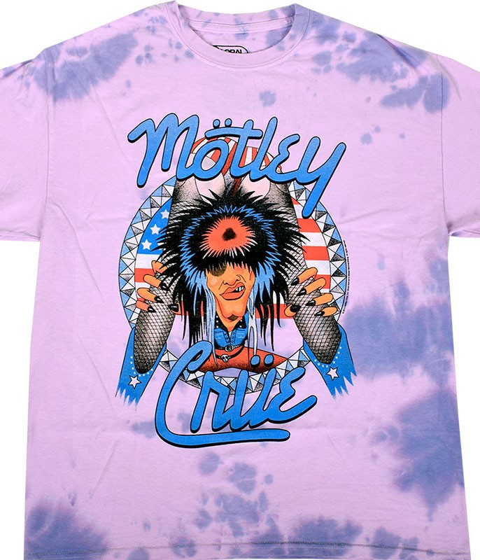 [Limited Edition] Vintage Motley Crue Americana Tie-Dye T-Shirt Liquid Blue gallery