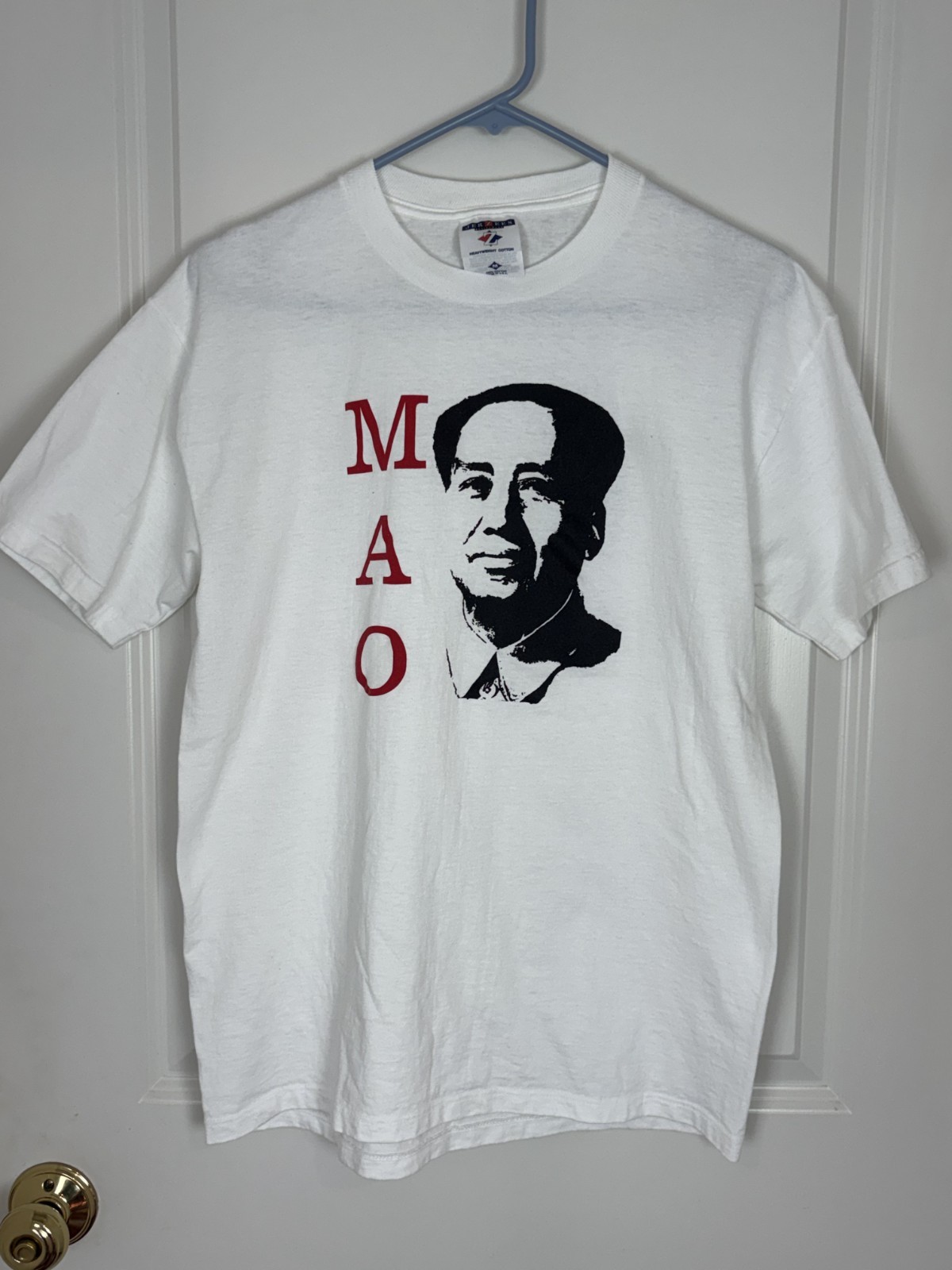 Vintage 90’s Mao Zedong China T-Shirt Size M One Washed & No Worn Jerzees USA gallery