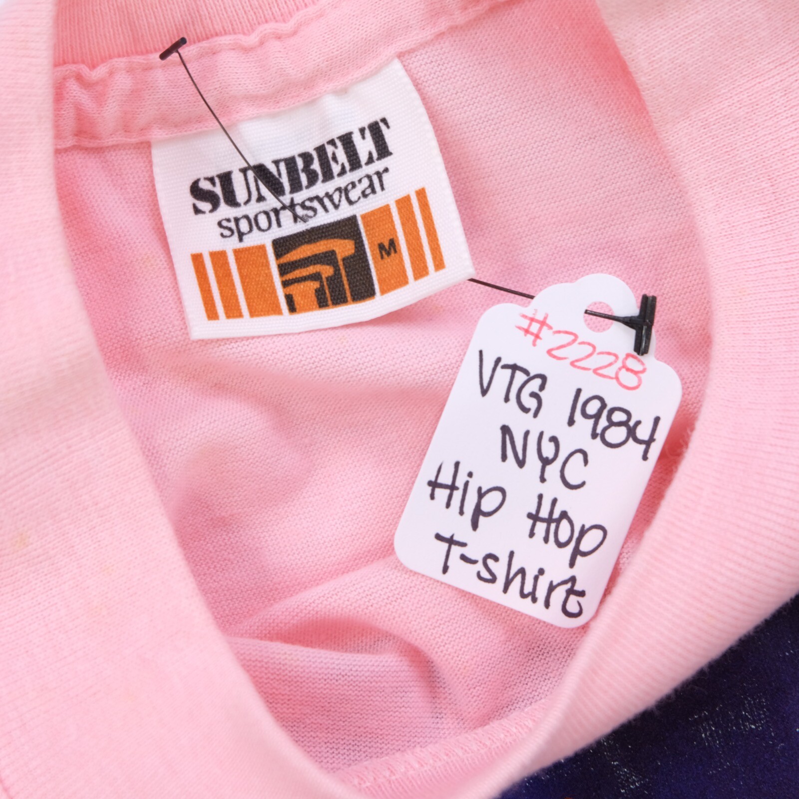 Rare VTG SUNBELT New York City NYC Hip Hop 1984 Bunny Lightning T Shirt 80s SZ M gallery