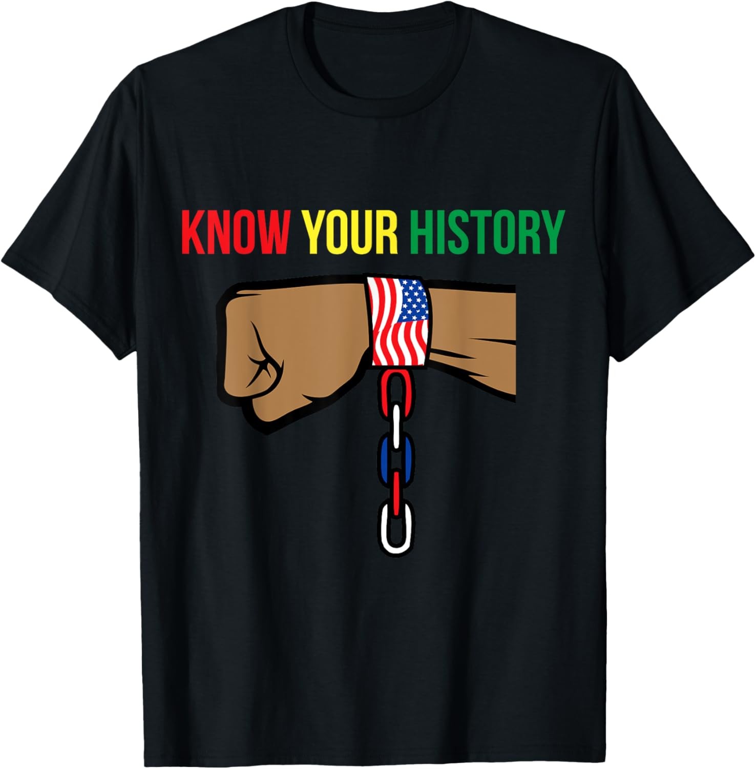 Black History America Fist Cool Black History Month Gift T-Shirt