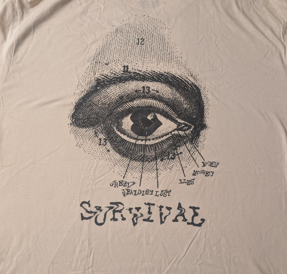 Survival -Watch Your Back -Tee Shirt – Men’s 2XL – NEW!