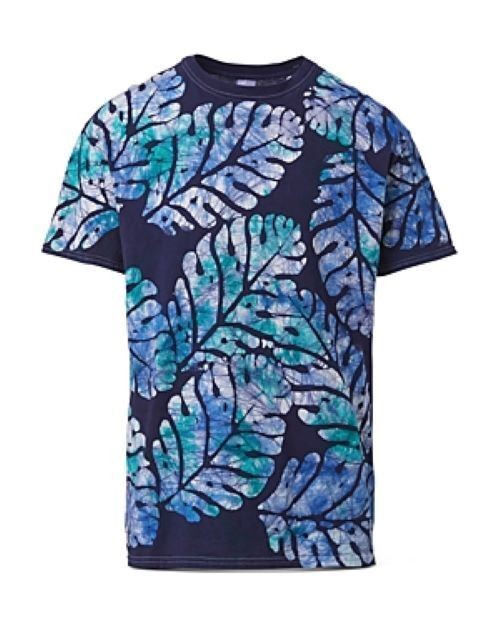 Studio 189 Men’s Big Leaf Tee in Navy Blue-Size Small