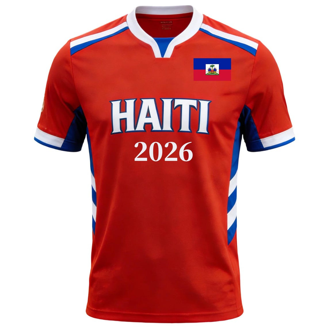 Haiti W- Cup 2026 Soccer Jersey Custom Name Number Mesh V-Neck T-Shirt gallery