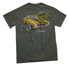 Chevy Camaro Vintage Script Automobile Car Tee GM Chevrolet
