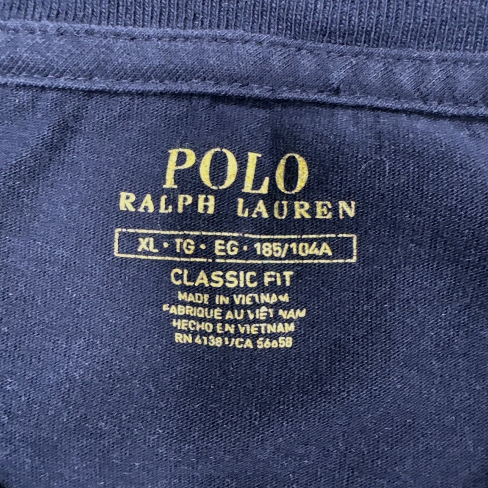 Polo Ralph Lauren v-neck t-shirt mens Size XL Blue gallery