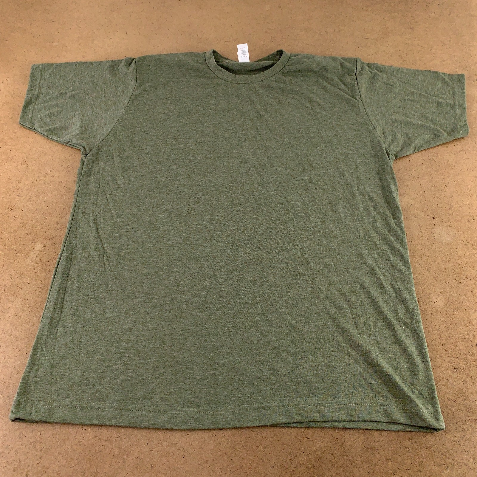 Tultex Men's Size Large Green Heather Short Sleeve Crew Neck T-Shirt New gallery