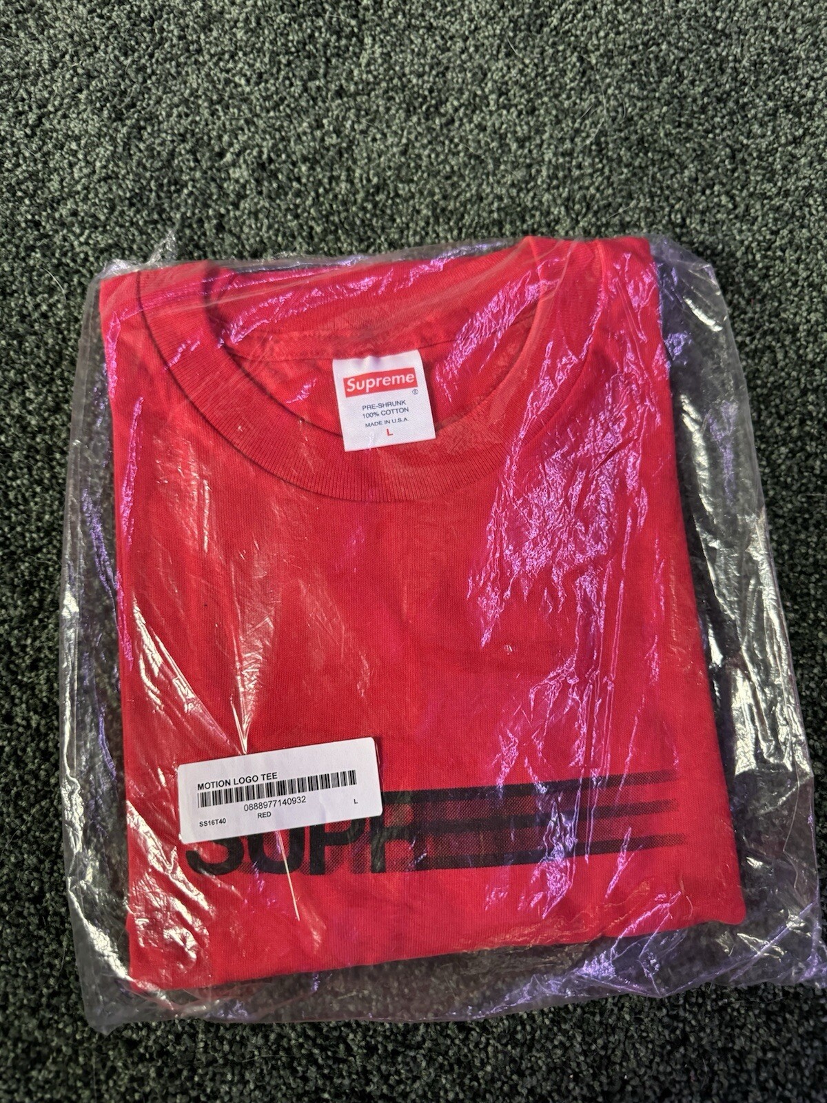 SS16 SUPREME MOTION LOGO T-SHIRT TEE RED