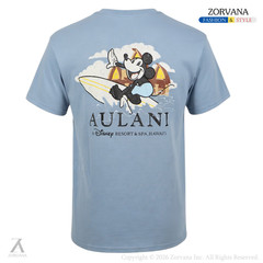 Aulani Disney Resort & Spa Hawaii Mickey Mouse Surfing Blue Shirt | Medium (38)