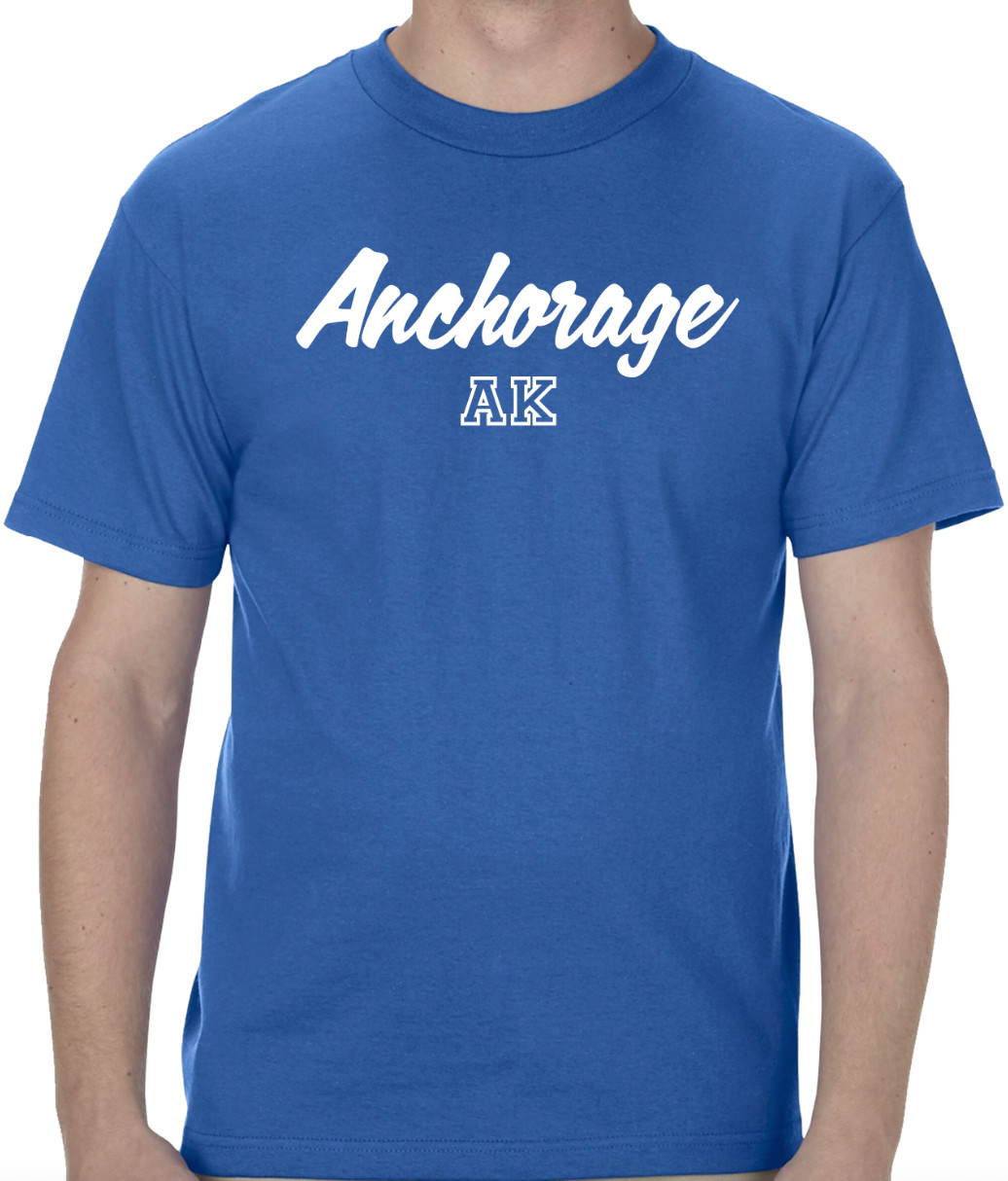 Anchorage Alaska State Graphic T-Shirt tee Unisex Apparel Custom Text gallery